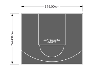 67M2/744X896CM GRAFITOWE BOISKO DO KOSZYKÓWKI SPEEDSPORT HEXA POWER PRO