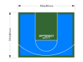 69M2/744X926CM BŁĘKITNO-ZIELONE BOISKO DO KOSZYKÓWKI SPEEDSPORT HEXA POWER PRO