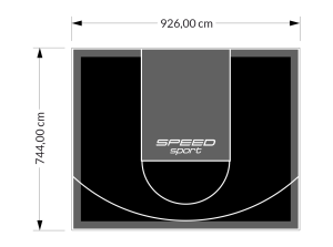 69M2/744X926CM CZARNO-GRAFITOWE BOISKO DO KOSZYKÓWKI SPEEDSPORT HEXA POWER PRO