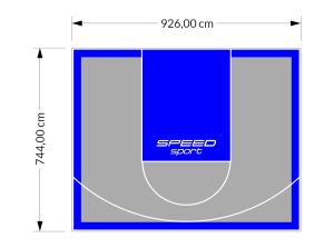 69M2/744X926CM SZARO-NIEBIESKIE BOISKO DO KOSZYKÓWKI SPEEDSPORT HEXA POWER PRO