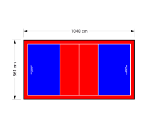 59M2/1048X561CM NIEBIESKO-CZERWONE BOISKO DO SIATKÓWKI SPEEDSPORT HEXA POWER PRO