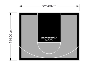 69M2/744X926CM SZARO-CZARNE BOISKO DO KOSZYKÓWKI SPEEDSPORT HEXA POWER PRO