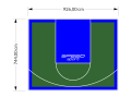 69M2/744X926CM ZIELONO-NIEBIESKIE BOISKO DO KOSZYKÓWKI SPEEDSPORT HEXA POWER PRO
