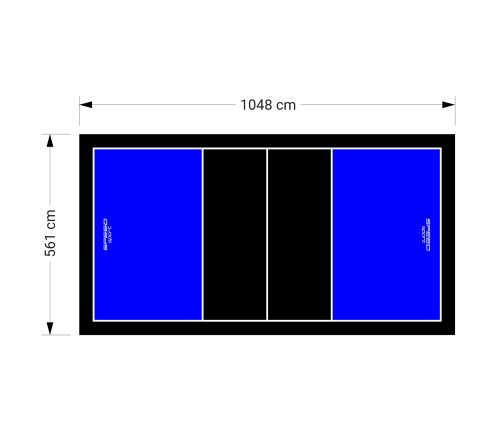 59M2/1048X561CM NIEBIESKO-CZARNE BOISKO DO SIATKÓWKI SPEEDSPORT HEXA POWER PRO