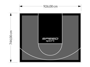 69M2/744X926CM GRAFITOWO-CZARNE BOISKO DO KOSZYKÓWKI SPEEDSPORT HEXA POWER PRO