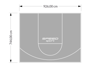 69M2/744X926CM SZARE BOISKO DO KOSZYKÓWKI SPEEDSPORT HEXA POWER PRO