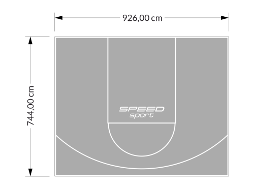 69M2/744X926CM SZARE BOISKO DO KOSZYKÓWKI SPEEDSPORT HEXA POWER PRO