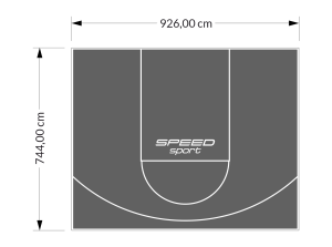 69M2/744X926CM GRAFITOWE BOISKO DO KOSZYKÓWKI SPEEDSPORT HEXA POWER PRO