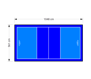 59M2/1048X561CM BŁĘKITNO-NIEBIESKIE BOISKO DO SIATKÓWKI SPEEDSPORT HEXA POWER PRO