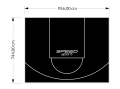 71M2/744X956CM CZARNE BOISKO DO KOSZYKÓWKI SPEEDSPORT HEXA POWER PRO