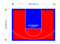 73M2/744X987CM CZERWONO-NIEBIESKIE BOISKO DO KOSZYKÓWKI SPEEDSPORT HEXA POWER PRO