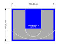 73M2/744X987CM SZARO-NIEBIESKIE BOISKO DO KOSZYKÓWKI SPEEDSPORT HEXA POWER PRO