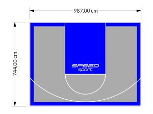 73M2/744X987CM SZARO-NIEBIESKIE BOISKO DO KOSZYKÓWKI SPEEDSPORT HEXA POWER PRO
