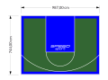 73M2/744X987CM ZIELONO-NIEBIESKIE BOISKO DO KOSZYKÓWKI SPEEDSPORT HEXA POWER PRO