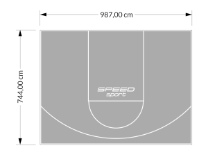 73M2/744X987CM SZARE BOISKO DO KOSZYKÓWKI SPEEDSPORT HEXA POWER PRO