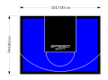 76M2/744X1017CM NIEBIESKO-CZARNE BOISKO DO KOSZYKÓWKI SPEEDSPORT HEXA POWER PRO
