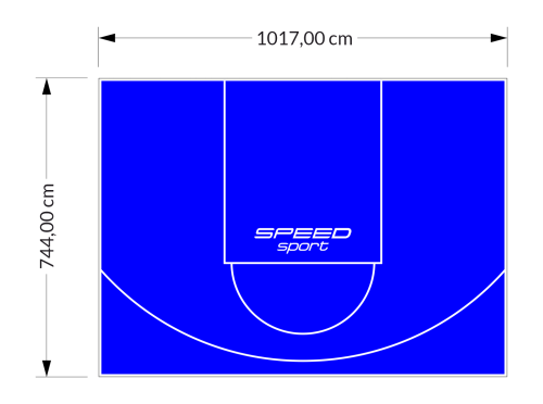 76M2/744X1017CM NIEBIESKIE BOISKO DO KOSZYKÓWKI SPEEDSPORT HEXA POWER PRO