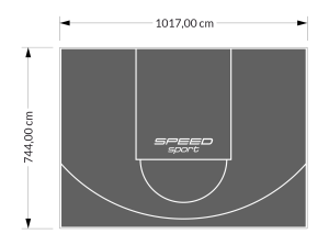 76M2/744X1017CM GRAFITOWE BOISKO DO KOSZYKÓWKI SPEEDSPORT HEXA POWER PRO
