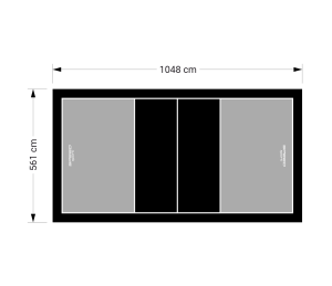 59M2/1048X561CM SZARO-CZARNE BOISKO DO SIATKÓWKI SPEEDSPORT HEXA POWER PRO
