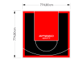 60M2/774X774CM CZARNO-CZERWONE BOISKO DO KOSZYKÓWKI SPEEDSPORT HEXA POWER PRO