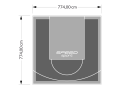 60M2/774X774CM GRAFITOWO-SZARE BOISKO DO KOSZYKÓWKI SPEEDSPORT HEXA POWER PRO