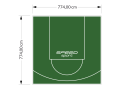60M2/774X774CM ZIELONE BOISKO DO KOSZYKÓWKI SPEEDSPORT HEXA POWER PRO