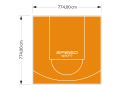 60M2/774X774CM POMARAŃCZOWE BOISKO DO KOSZYKÓWKI SPEEDSPORT HEXA POWER PRO