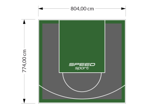 62M2/774X804CM GRAFITOWO-ZIELONE BOISKO DO KOSZYKÓWKI SPEEDSPORT HEXA POWER PRO