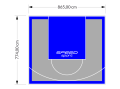 67M2/774X865CM SZARO-NIEBIESKIE BOISKO DO KOSZYKÓWKI SPEEDSPORT HEXA POWER PRO