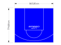 67M2/774X865CM NIEBIESKIE BOISKO DO KOSZYKÓWKI SPEEDSPORT HEXA POWER PRO