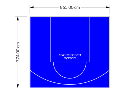67M2/774X865CM NIEBIESKIE BOISKO DO KOSZYKÓWKI SPEEDSPORT HEXA POWER PRO