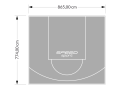 67M2/774X865CM SZARE BOISKO DO KOSZYKÓWKI SPEEDSPORT HEXA POWER PRO