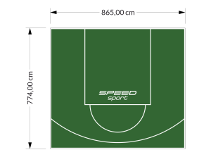 67M2/774X865CM ZIELONE BOISKO DO KOSZYKÓWKI SPEEDSPORT HEXA POWER PRO