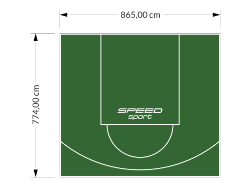 67M2/774X865CM ZIELONE BOISKO DO KOSZYKÓWKI SPEEDSPORT HEXA POWER PRO