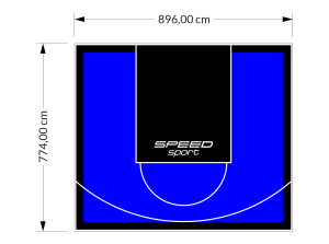 69M2/774X896CM NIEBIESKO-CZARNE BOISKO DO KOSZYKÓWKI SPEEDSPORT HEXA POWER PRO