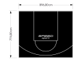 69M2/774X896CM CZARNE BOISKO DO KOSZYKÓWKI SPEEDSPORT HEXA POWER PRO