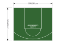 69M2/774X896CM ZIELONE BOISKO DO KOSZYKÓWKI SPEEDSPORT HEXA POWER PRO