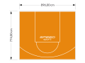 69M2/774X896CM POMARAŃCZOWE BOISKO DO KOSZYKÓWKI SPEEDSPORT HEXA POWER PRO