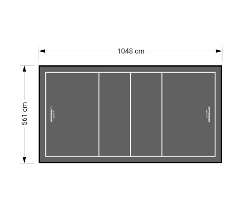 59M2/1048X561CM GRAFITOWE BOISKO DO SIATKÓWKI SPEEDSPORT HEXA POWER PRO