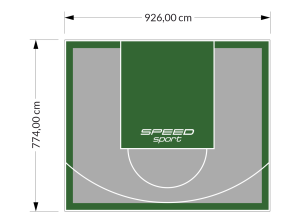 72M2/774X926CM SZARO-ZIELONE BOISKO DO KOSZYKÓWKI SPEEDSPORT HEXA POWER PRO