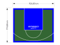 72M2/774X926CM ZIELONO-NIEBIESKIE BOISKO DO KOSZYKÓWKI SPEEDSPORT HEXA POWER PRO