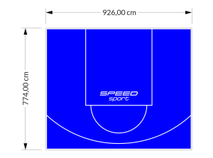 72M2/774X926CM NIEBIESKIE BOISKO DO KOSZYKÓWKI SPEEDSPORT HEXA POWER PRO