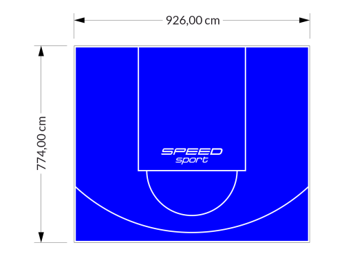 72M2/774X926CM NIEBIESKIE BOISKO DO KOSZYKÓWKI SPEEDSPORT HEXA POWER PRO