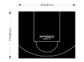 72M2/774X926CM CZARNE BOISKO DO KOSZYKÓWKI SPEEDSPORT HEXA POWER PRO