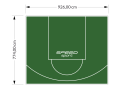 72M2/774X926CM ZIELONE BOISKO DO KOSZYKÓWKI SPEEDSPORT HEXA POWER PRO