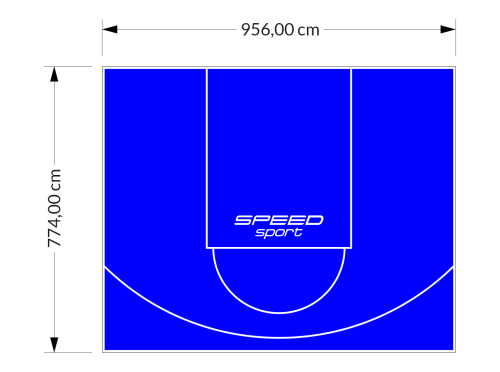 74M2/774X956CM NIEBIESKIE BOISKO DO KOSZYKÓWKI SPEEDSPORT HEXA POWER PRO