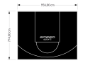 74M2/774X956CM CZARNE BOISKO DO KOSZYKÓWKI SPEEDSPORT HEXA POWER PRO