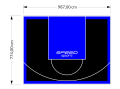 76M2/774X987CM CZARNO-NIEBIESKIE BOISKO DO KOSZYKÓWKI SPEEDSPORT HEXA POWER PRO