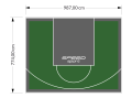 76M2/774X987CM ZIELONO-GRAFITOWE BOISKO DO KOSZYKÓWKI SPEEDSPORT HEXA POWER PRO
