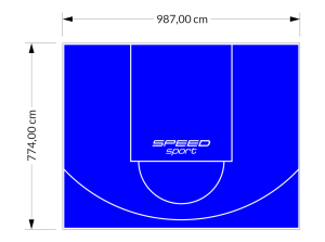 76M2/774X987CM NIEBIESKIE BOISKO DO KOSZYKÓWKI SPEEDSPORT HEXA POWER PRO